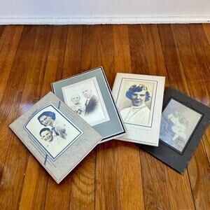 Vintage Family Photo Black & White Photograph Lot in Paper Frames from the 1950s